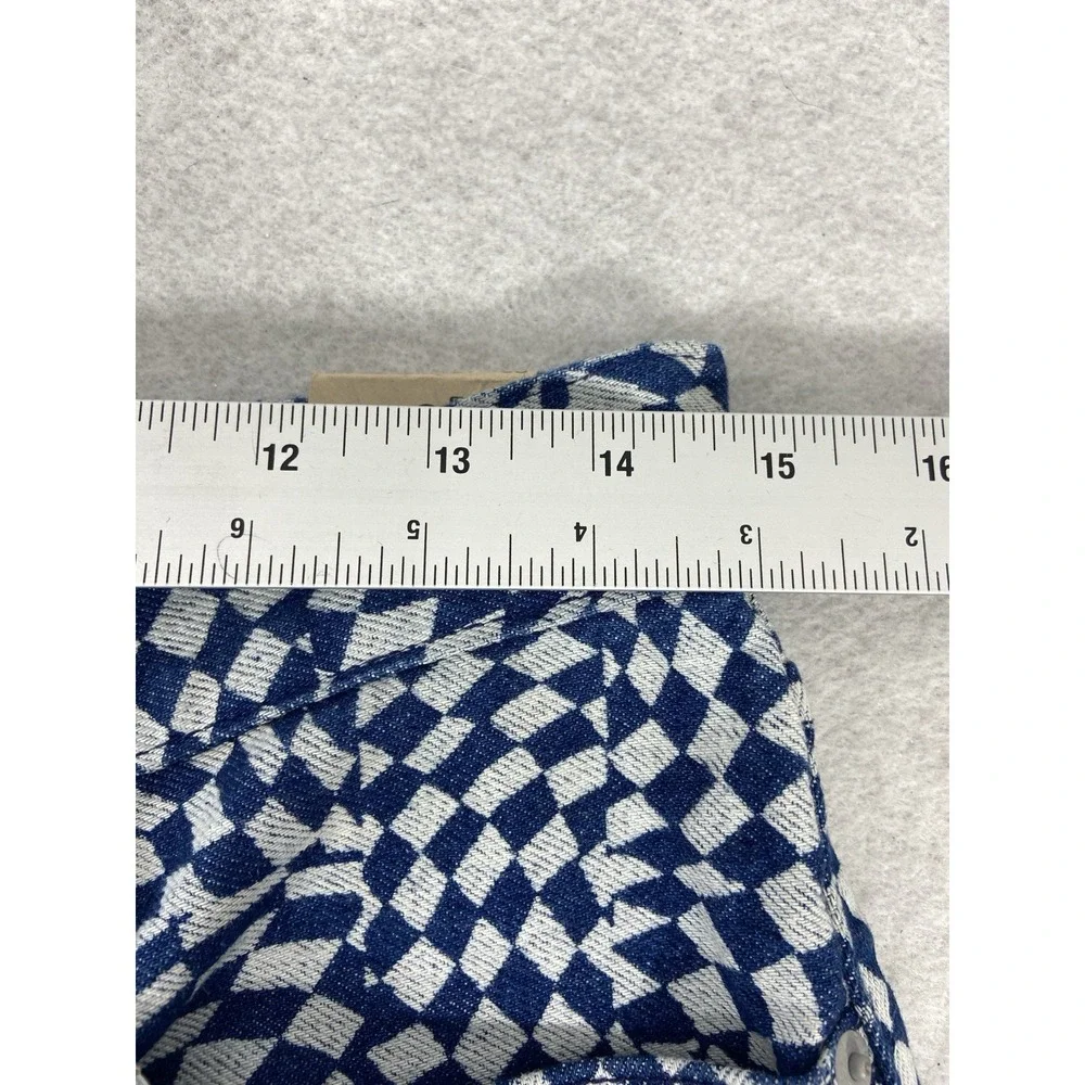 Levi's Jeans Women's 27x30 Blue Mid Rise Straight Denim Geometric New - Picture 11 of 13